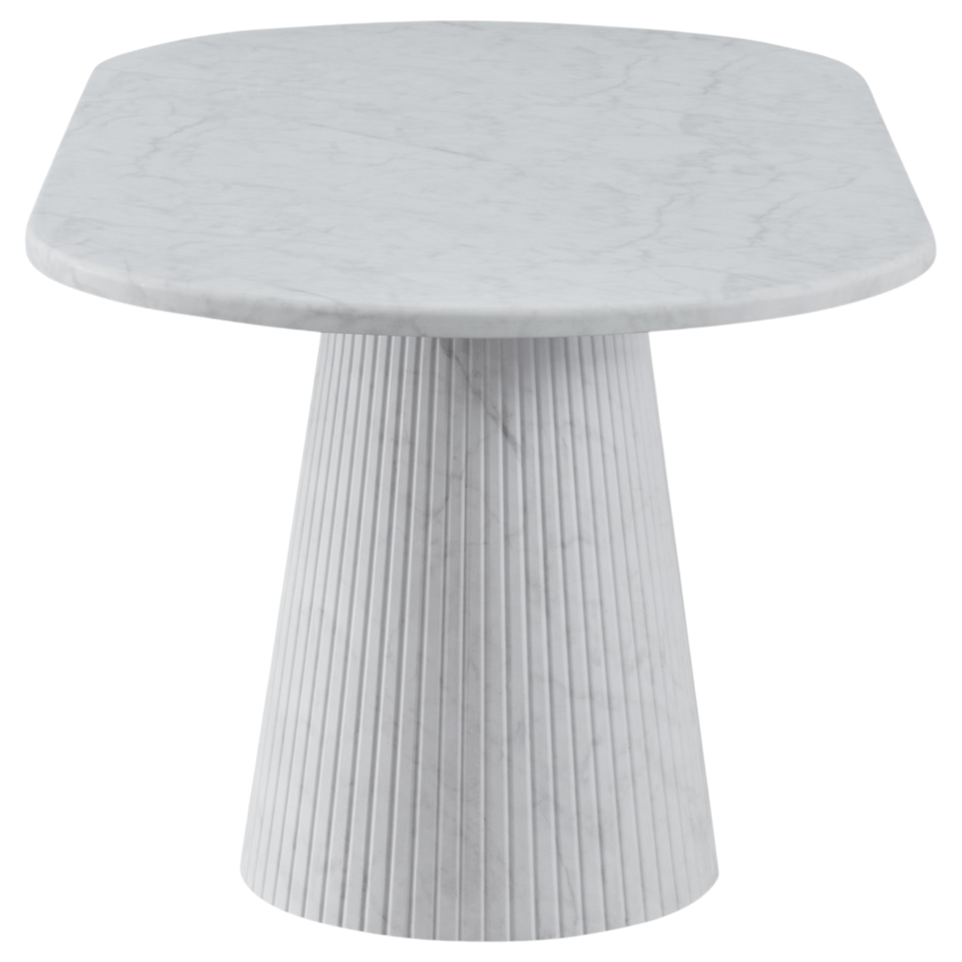 Elegant Verona 1.8m dining table with a sleek wooden surface, perfect for modern dining rooms.