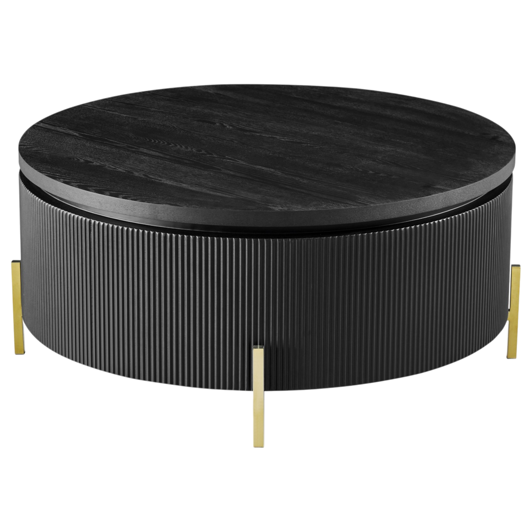 Stylish Como coffee table with a sleek wooden surface and modern design, perfect for contemporary living room decor.