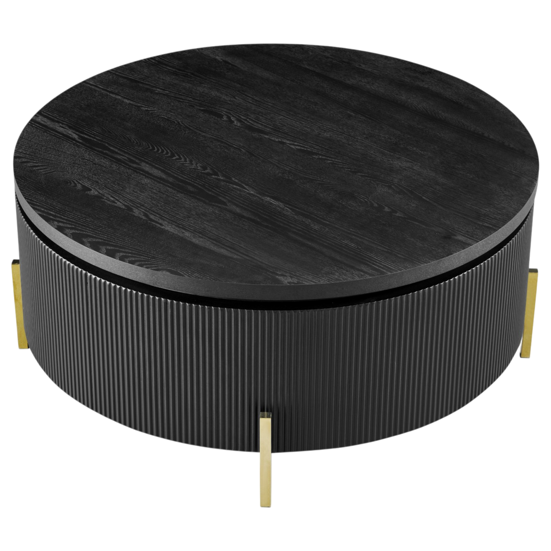 Modern Como Coffee Table with sleek wooden surface and metal legs, perfect for contemporary living room decor.