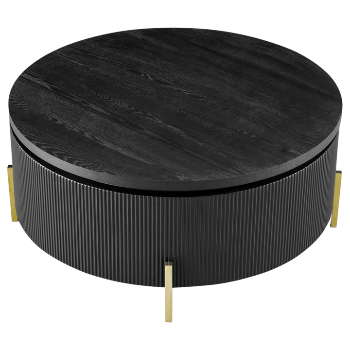 Modern Como Coffee Table with sleek wooden surface and metal legs, perfect for contemporary living room decor.