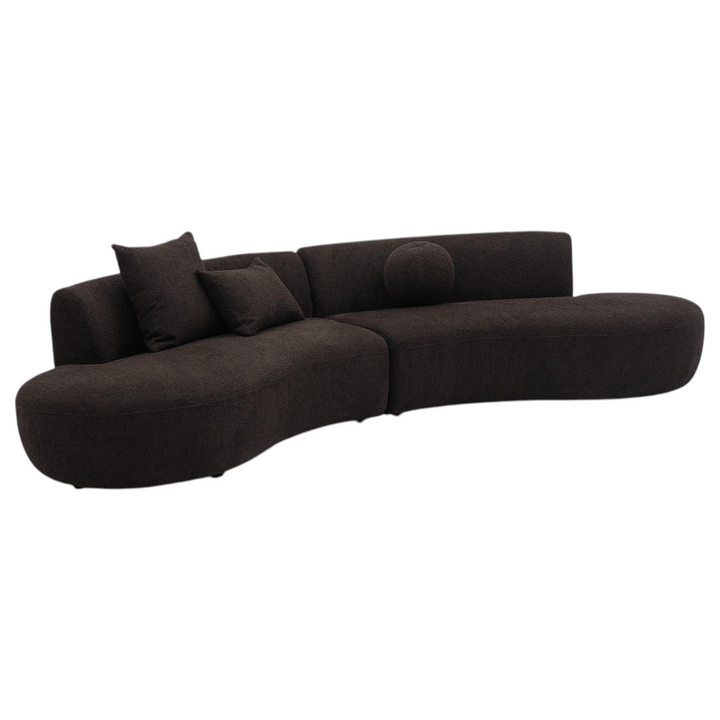 Eleganza Curved Sofa Chocolate - Future Classics Furniture