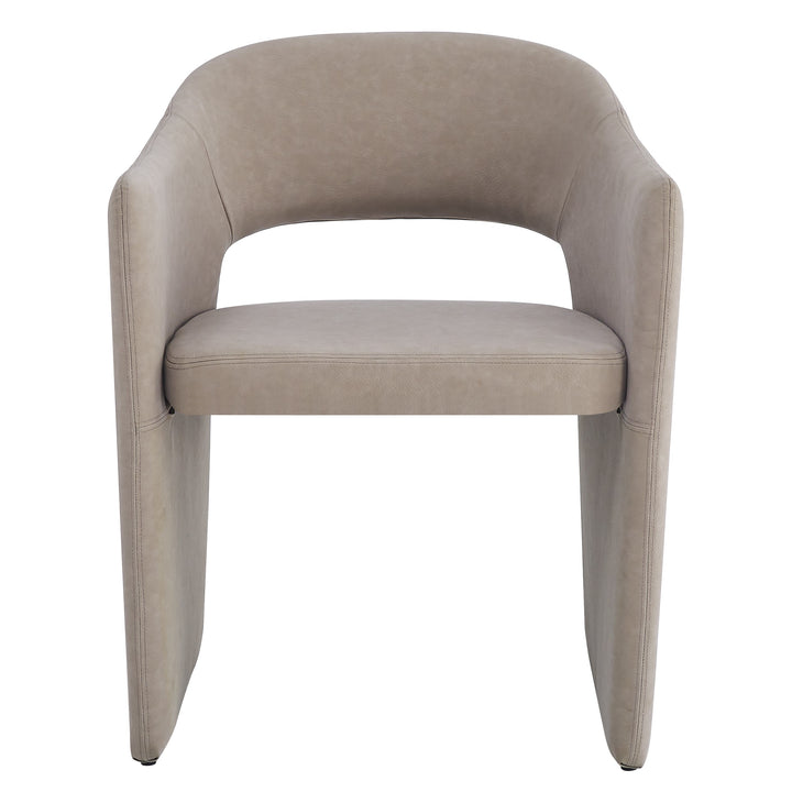 Emilia Dining Chair Mushroom Leather Look