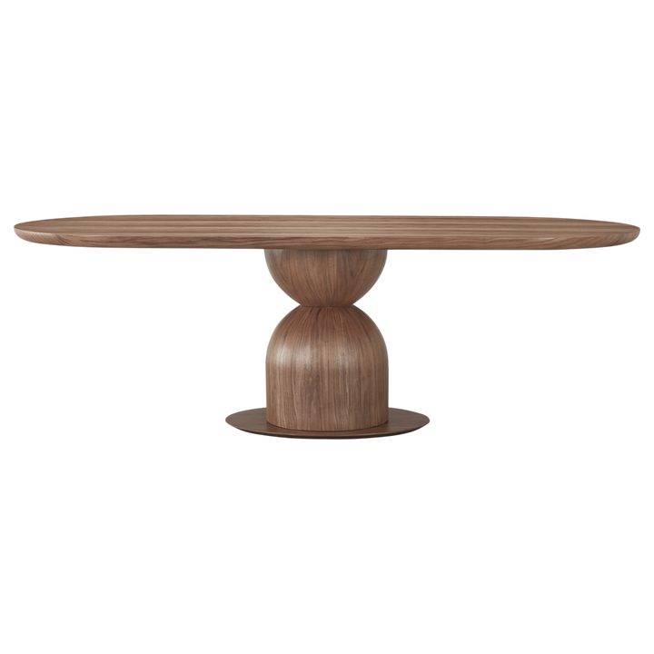 Tulip Oval Dining Table Walnut - 2.4m