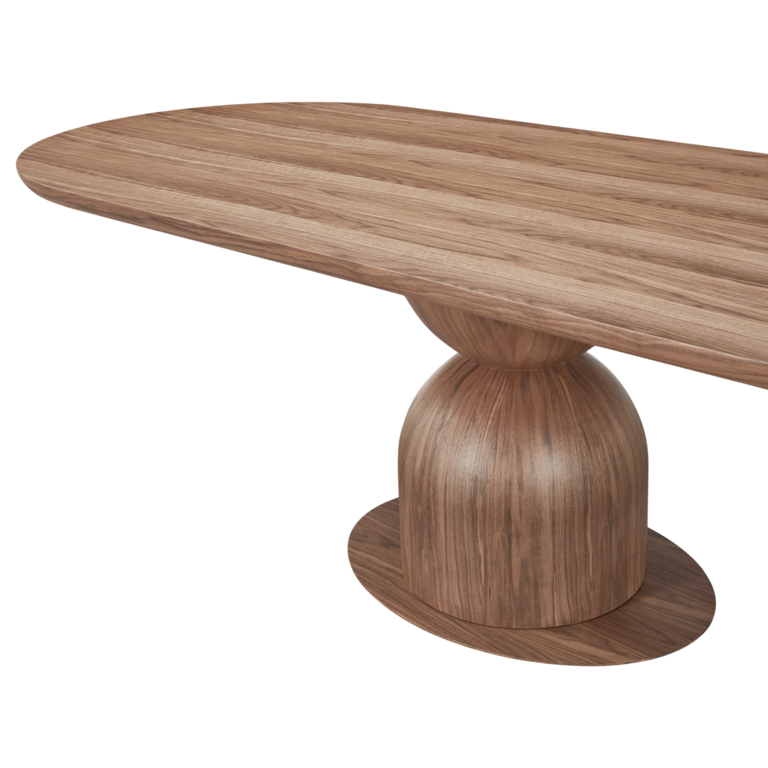 Tulip Oval Dining Table Walnut - 2.4m