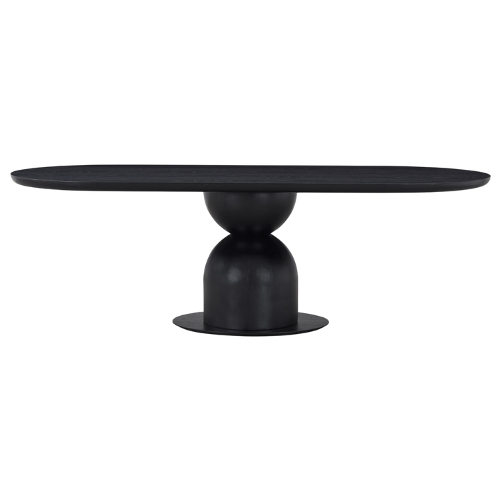 Tulip Oval Dining Table Black - 2.4m