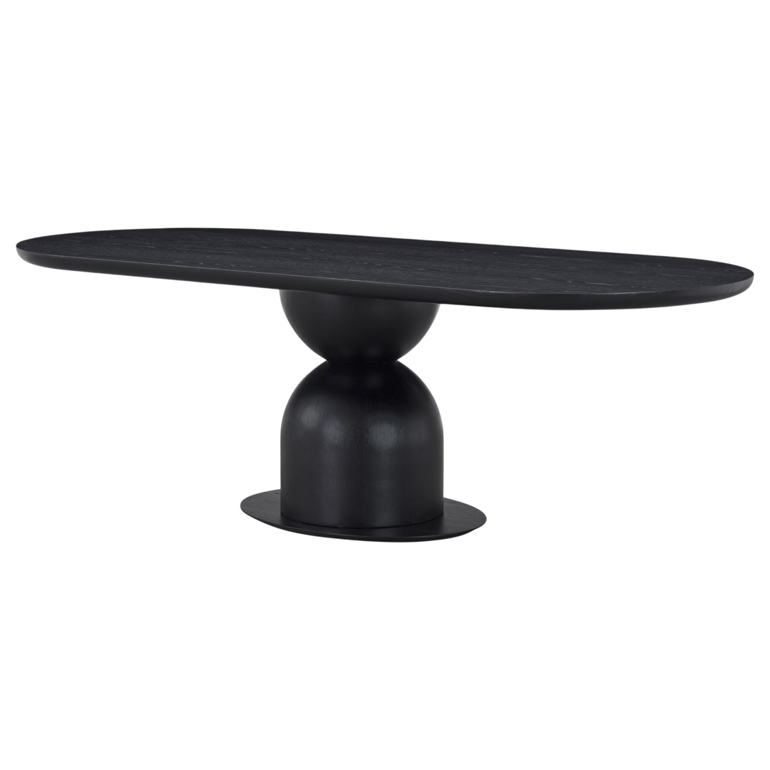 Tulip Oval Dining Table Black - 2.4m