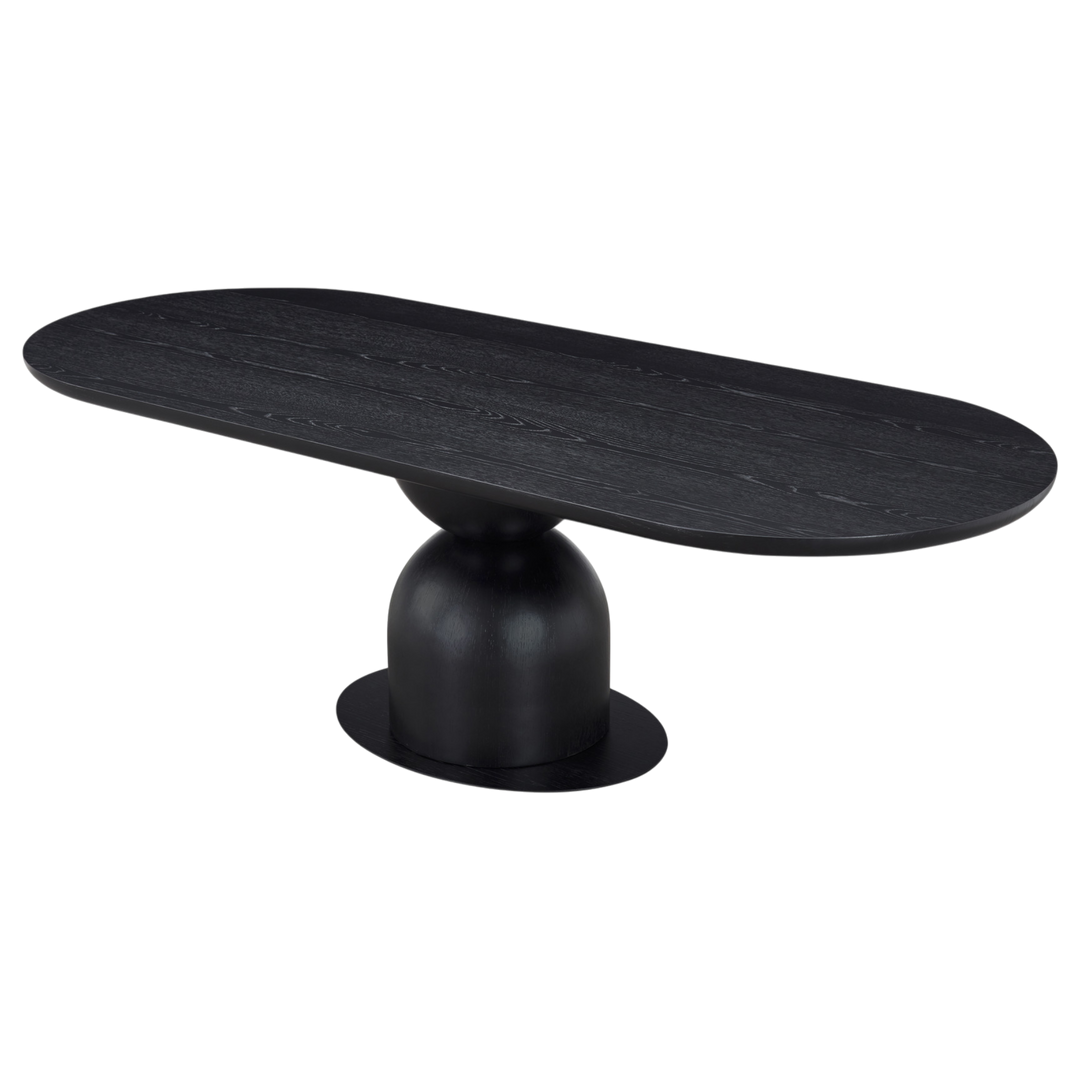 Tulip Oval Dining Table Black - 2.4m