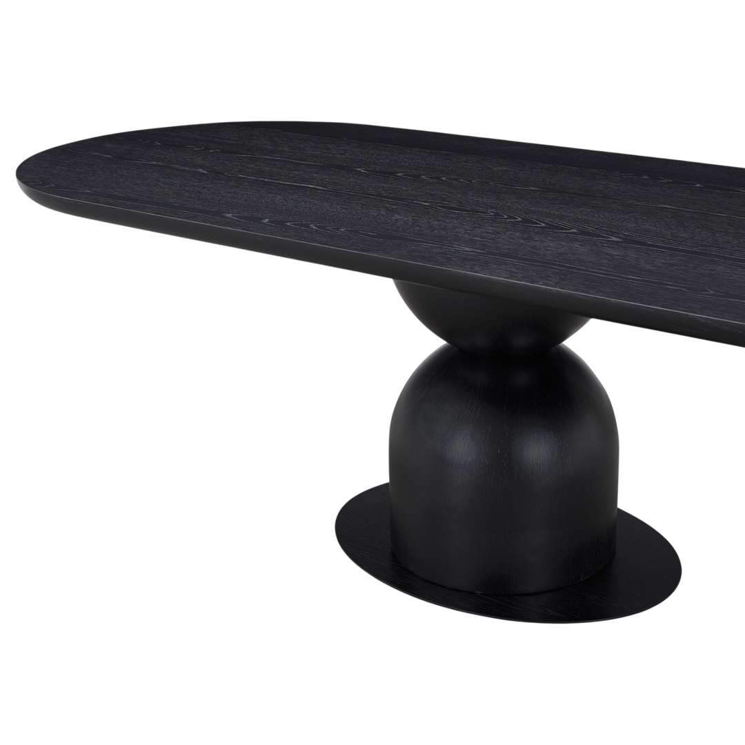 Tulip Oval Dining Table Black - 2.4m