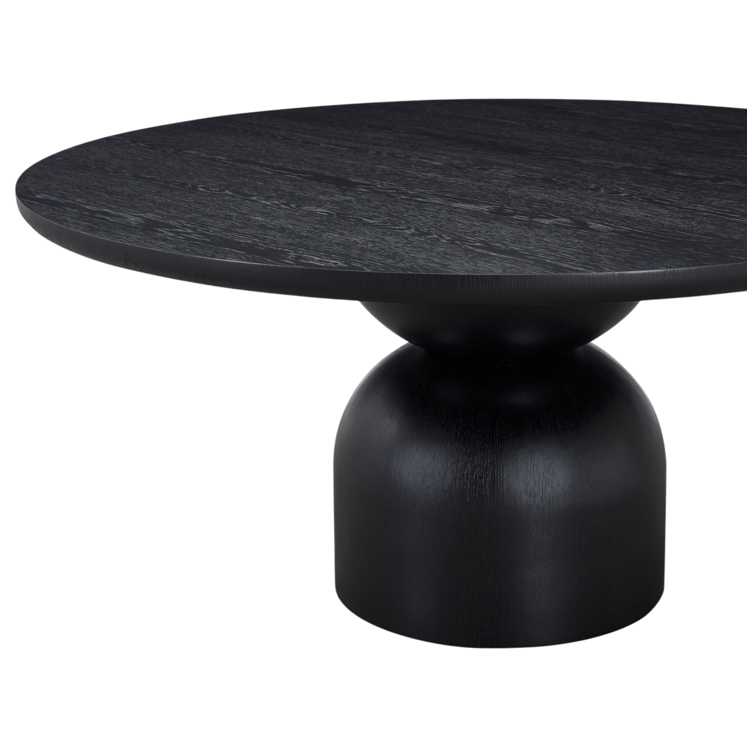 Tulip Round Dining Table Black - 1.6m
