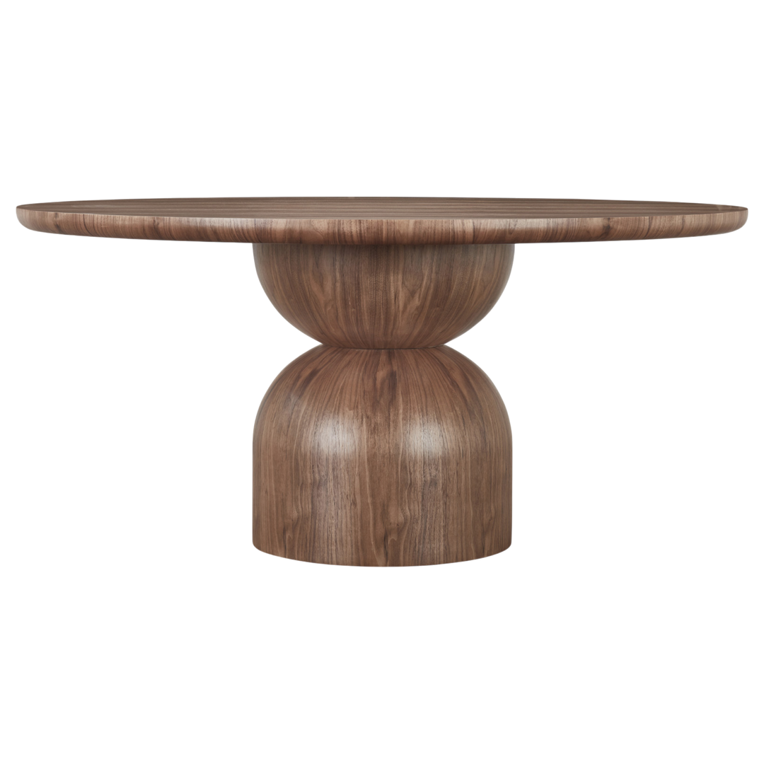 Tulip Round Dining Table Walnut - 1.6m