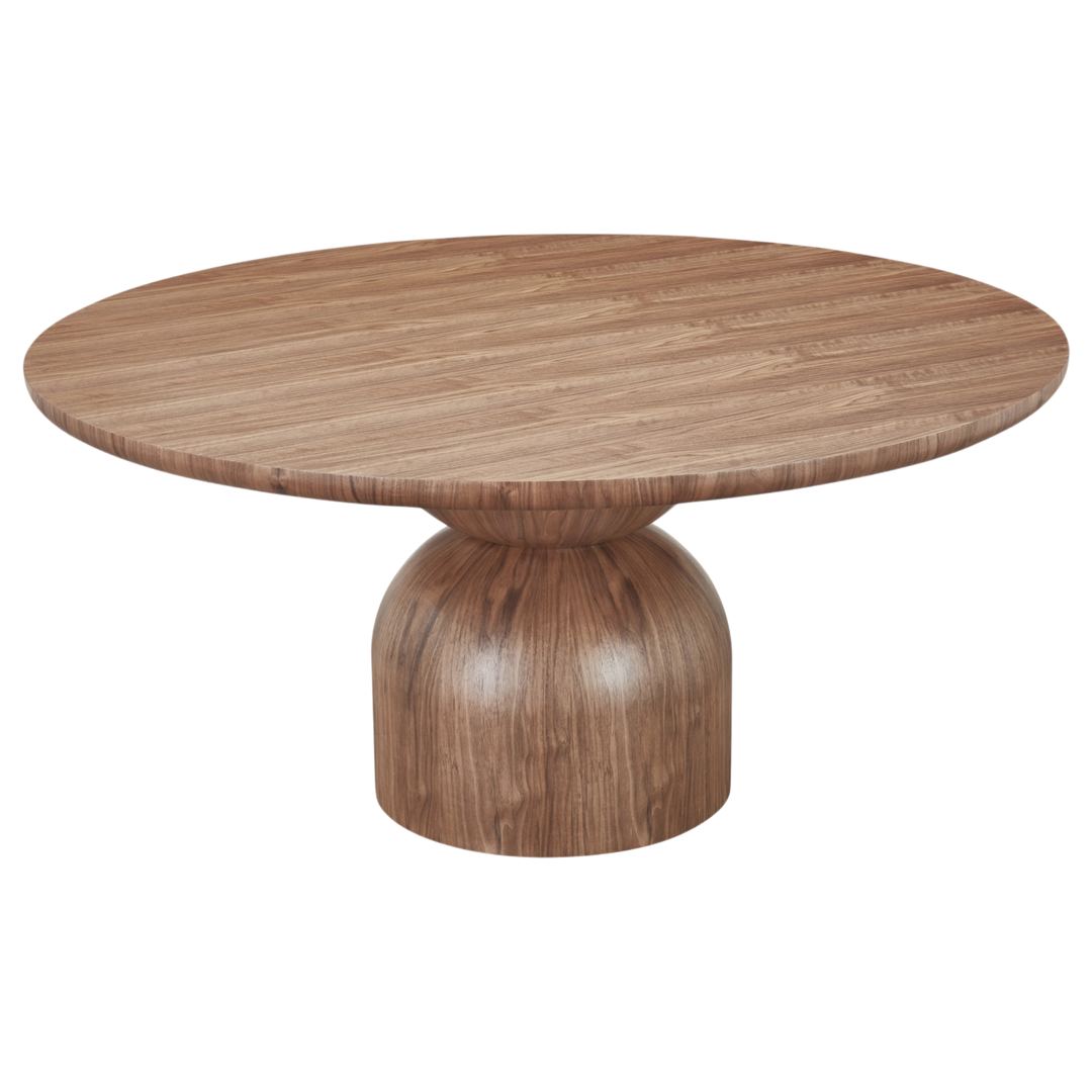 Tulip Round Dining Table Walnut - 1.6m
