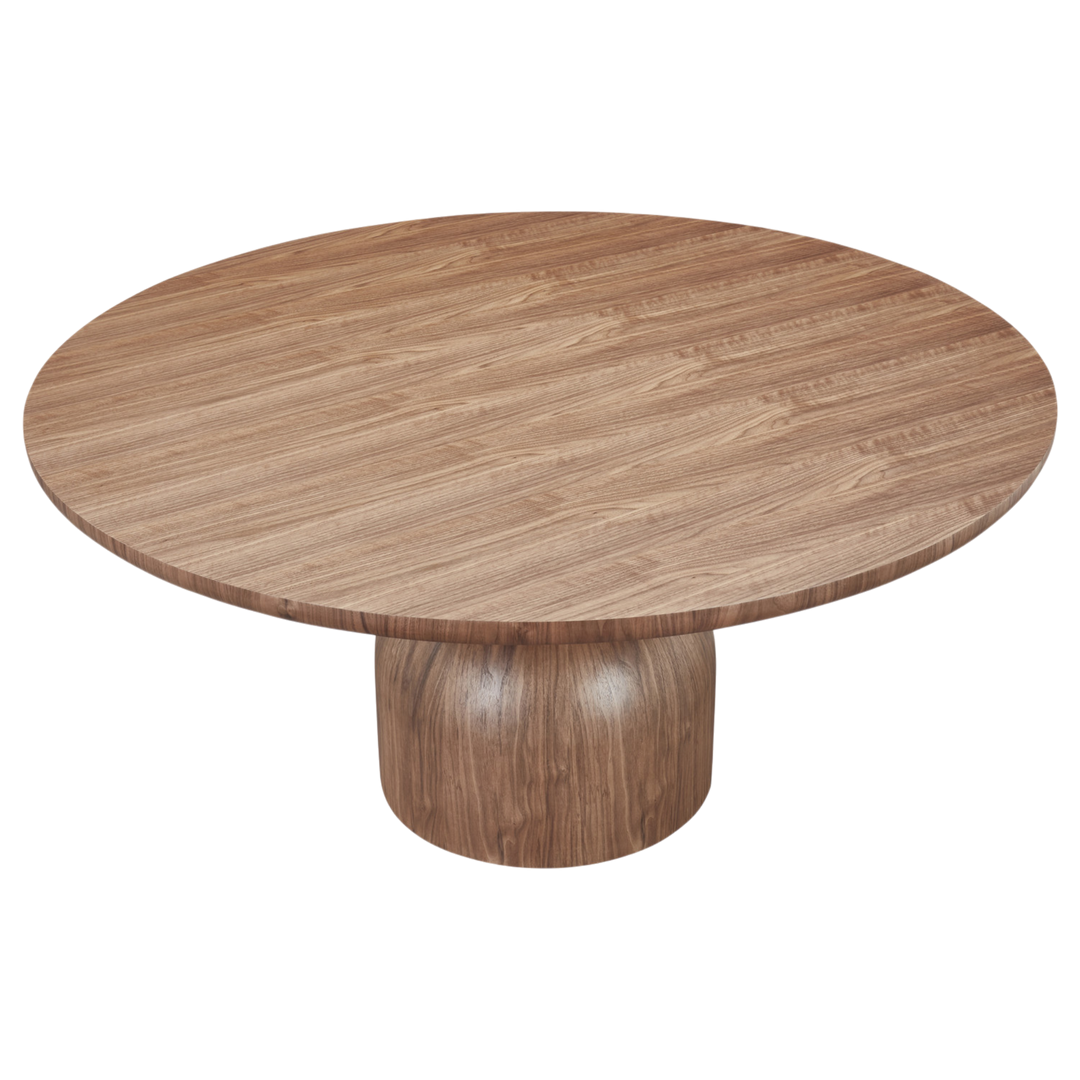 Tulip Round Dining Table Walnut - 1.6m