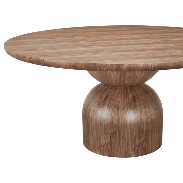 Tulip Round Dining Table Walnut - 1.6m