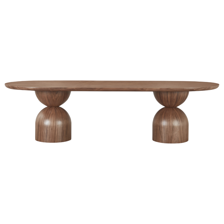Tulip Oval Dining Table Walnut - 2.8m