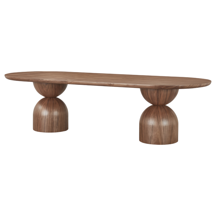 Tulip Oval Dining Table Walnut - 2.8m