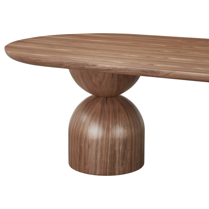Tulip Oval Dining Table Walnut - 2.8m