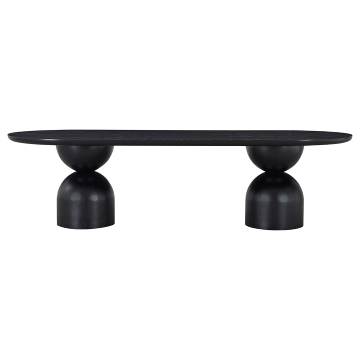 Tulip Oval Dining Table Black - 2.8m