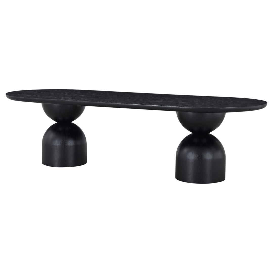 Tulip Oval Dining Table Black - 2.8m