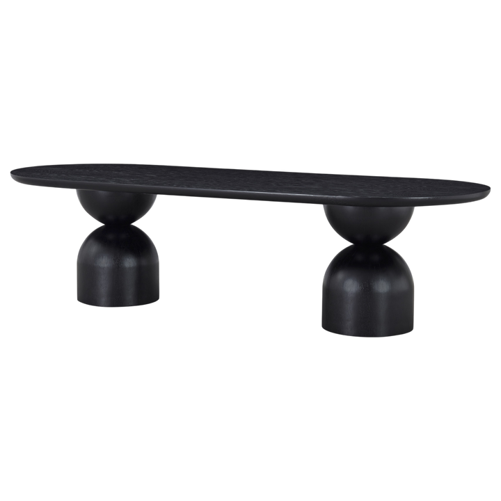 Tulip Oval Dining Table Black - 2.8m