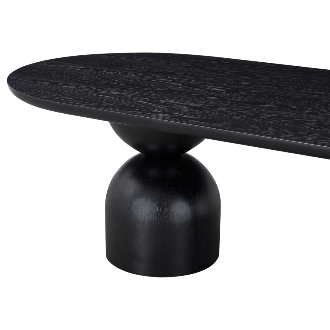 Tulip Oval Dining Table Black - 2.8m