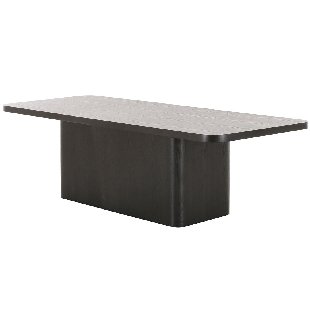 Black Colonna dining table, 2.4 meters long, showcasing a sleek, modern design with a smooth surface and sturdy legs.