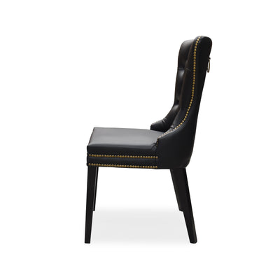 Luciano Dining Chair Black Leather