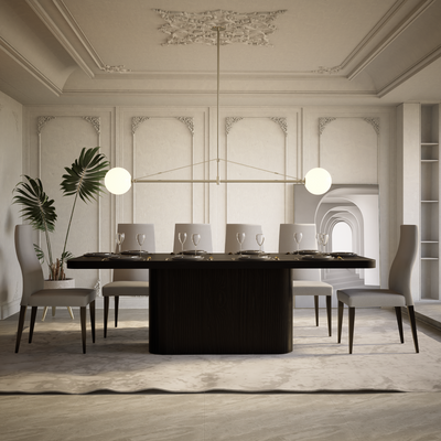 Colonna Dining Table Black - 2.4m