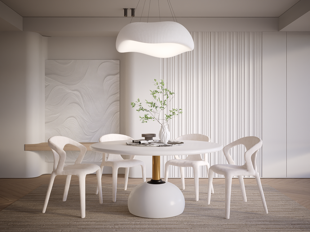 Glamma Round Dining Table White - 1.5m - Future Classics Furniture
