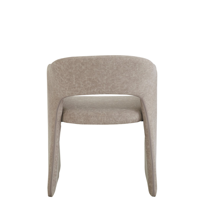 Emilia Dining Chair Mushroom Leather Look