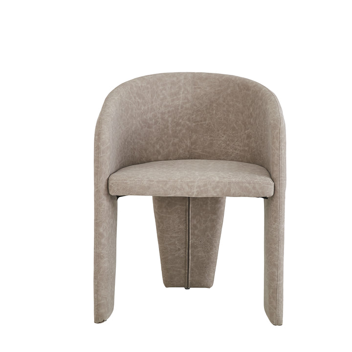 Isabella Dining Chair Mushroom Leather Look