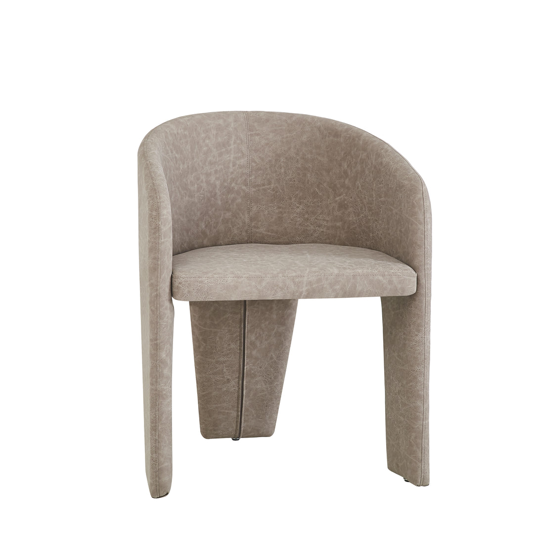Isabella Dining Chair Mushroom Leather Look