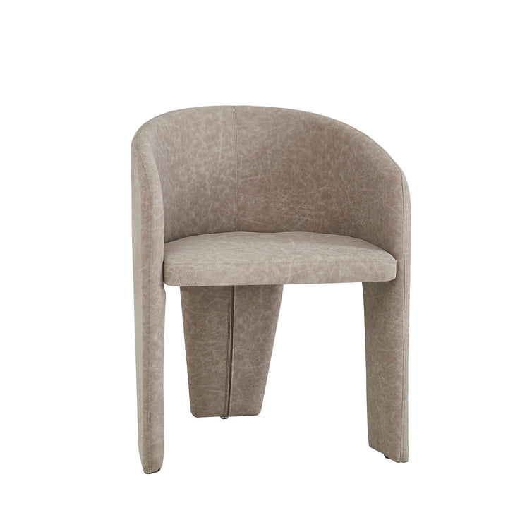 Isabella Dining Chair Mushroom Leather Look