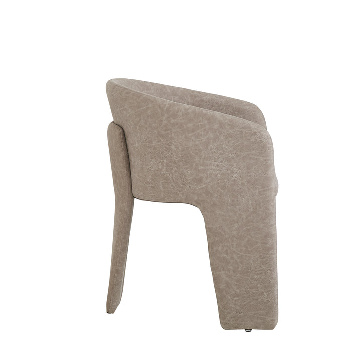 Isabella Dining Chair Mushroom Leather Look