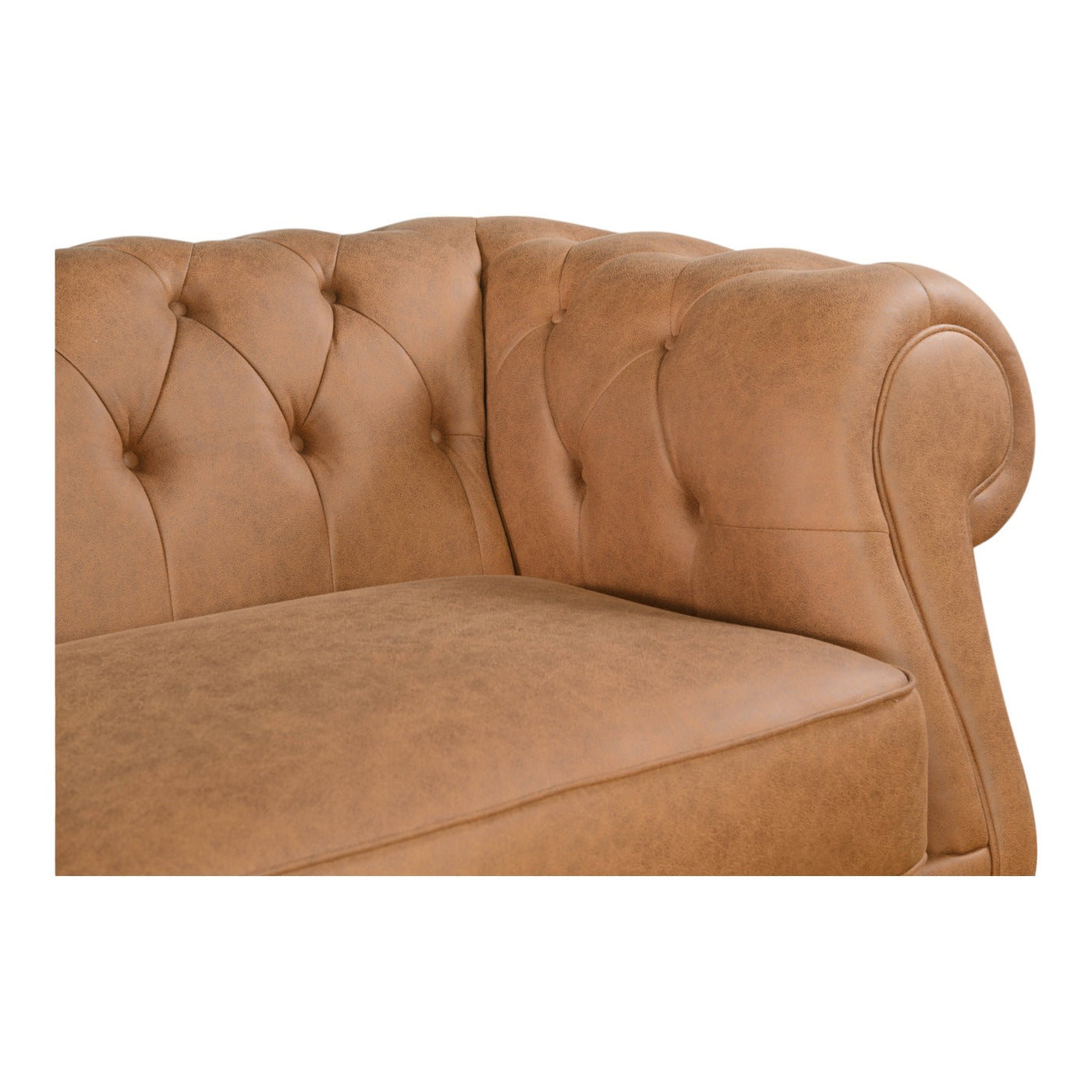 Kensington 3 Seater Sofa Tan Leather Look - Future Classics Furniture