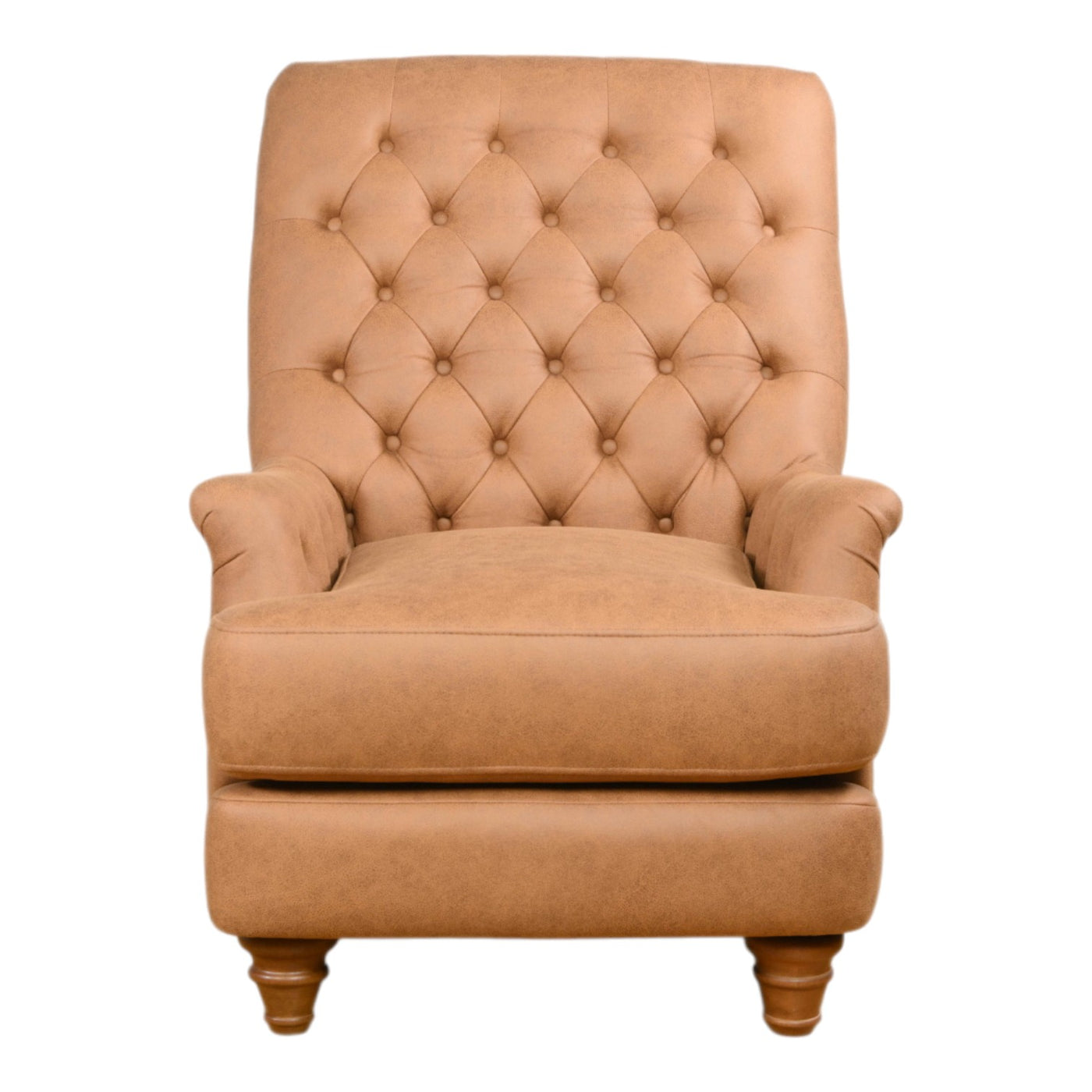 Buckingham Chair Tan Leather Look