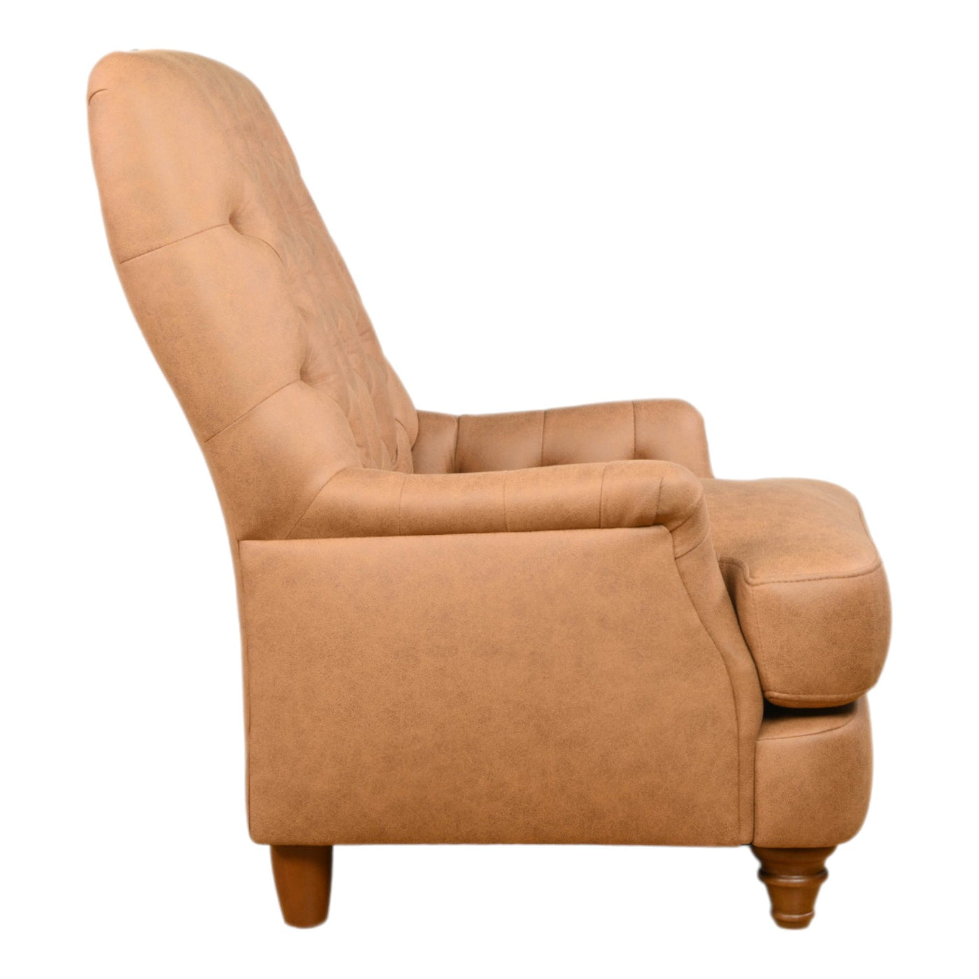 Buckingham Chair Tan Leather Look - Future Classics Furniture