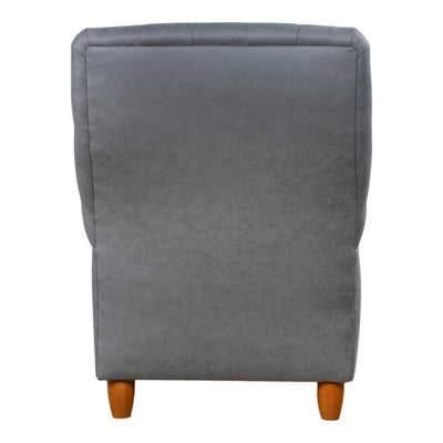 Buckingham Chair Steel Grey Leather Look