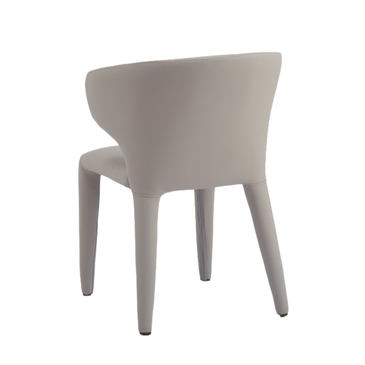 Romano Dining Chair Light Grey/Beige Leather Look