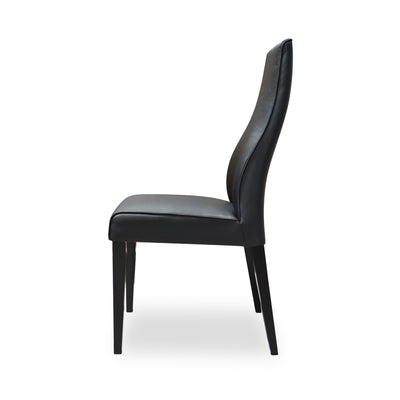 Yakuza Dining Chair Black Leather