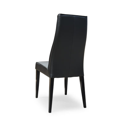 Yakuza Dining Chair Black Leather