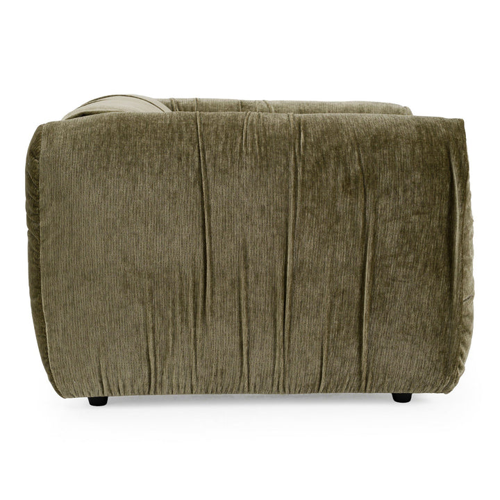 Modern Aurora 1 seater sofa with sleek design and plush cushions, perfect for small living spaces.