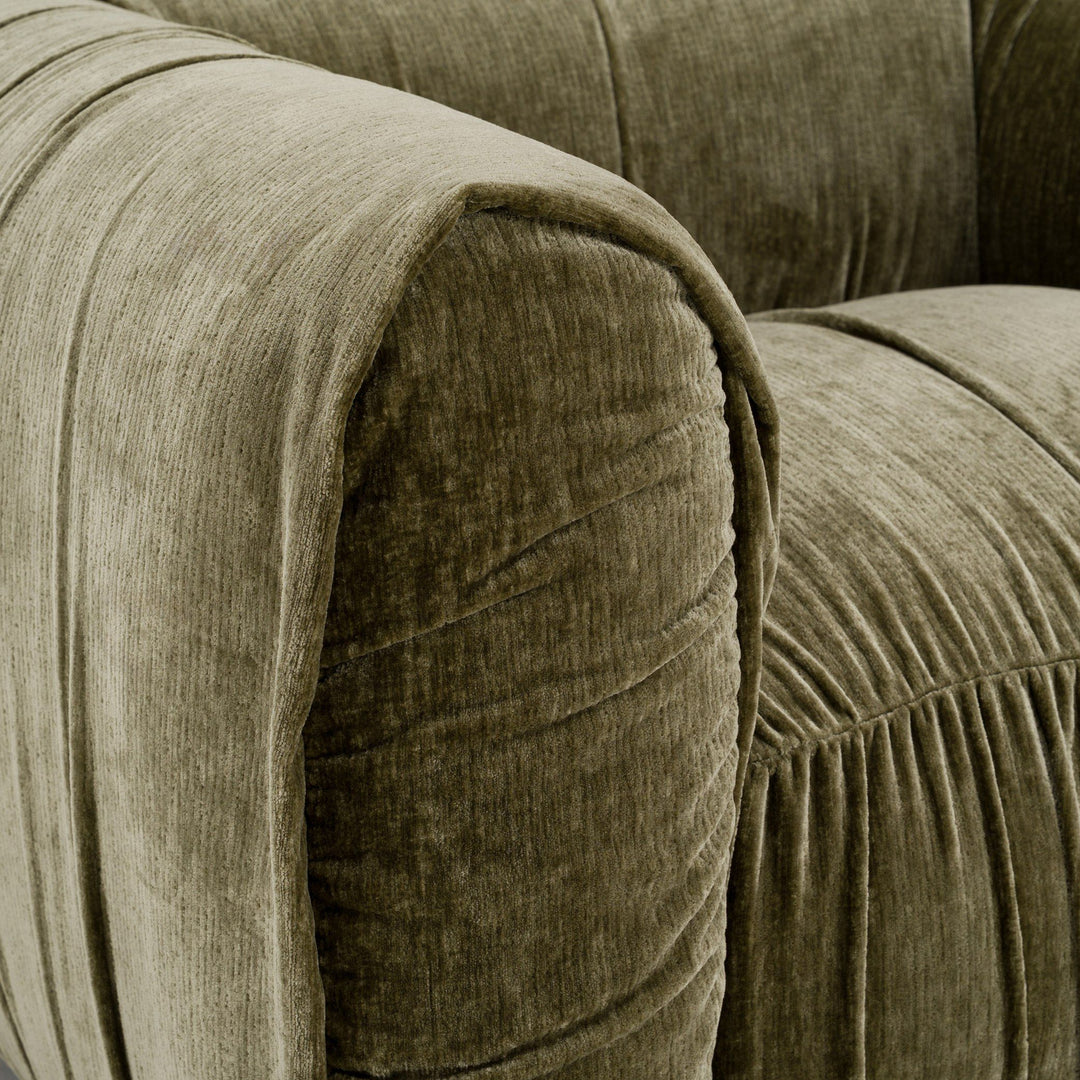 Modern Aurora 1 seater sofa with sleek design and plush upholstery, perfect for stylish living room seating.