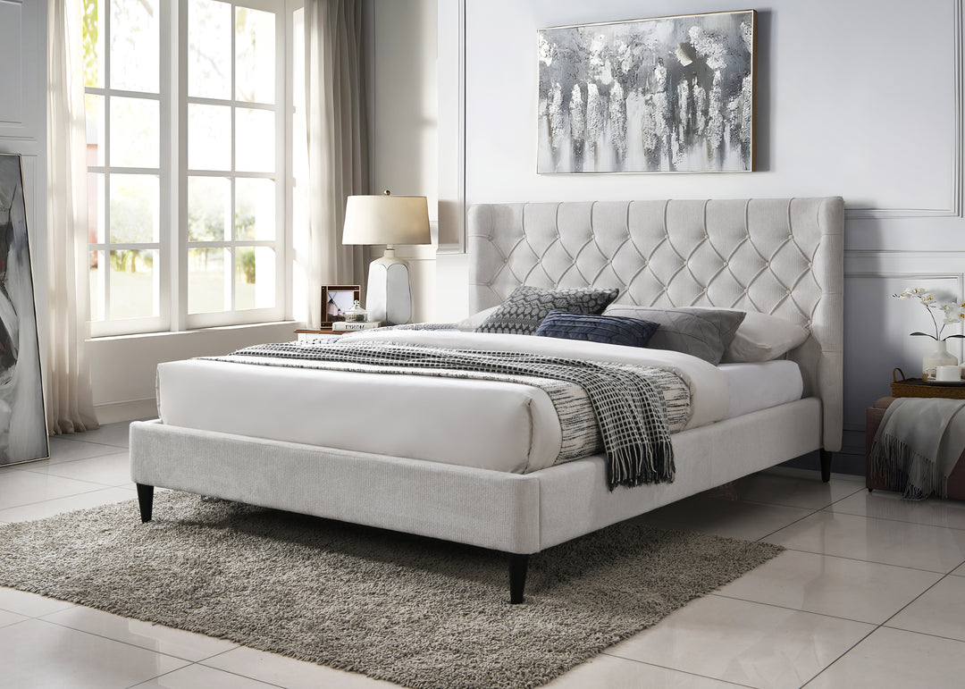 Paris Queen Bed Beige - Future Classics Furniture