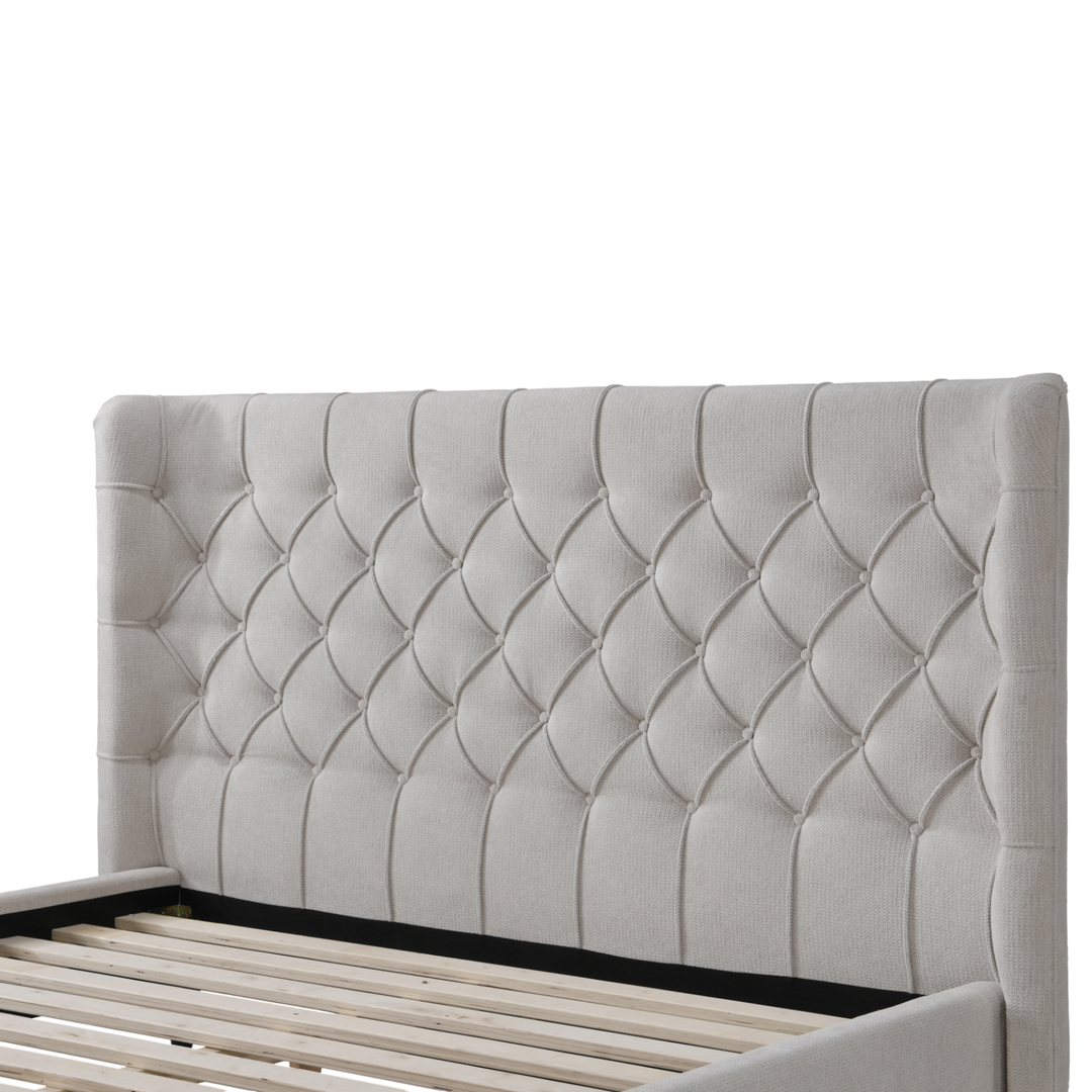 Paris King Bed Beige - Future Classics Furniture