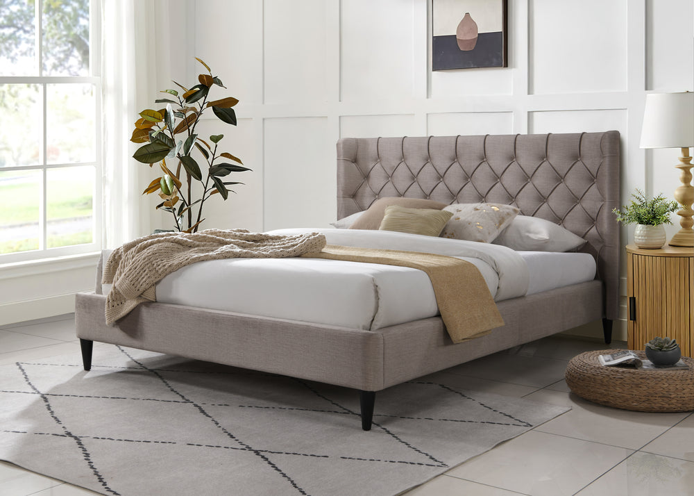 Paris Queen Bed Latte - Future Classics Furniture