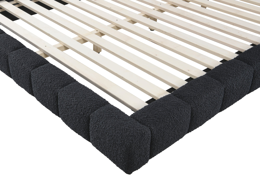 Highlands Queen Bed Black Boucle
