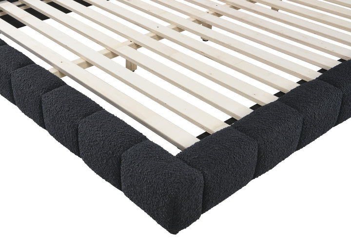 Highlands Queen Bed Black Boucle