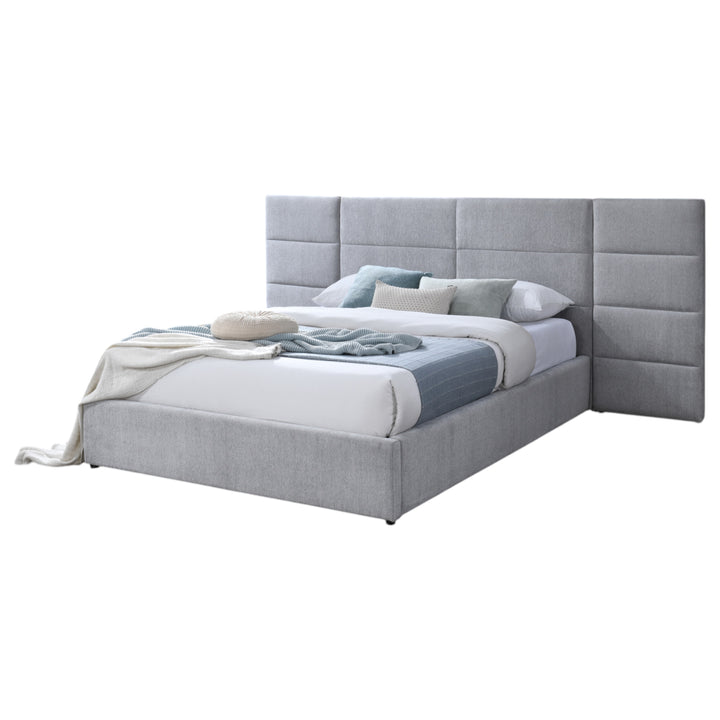 Riverina Queen Bed Light Grey