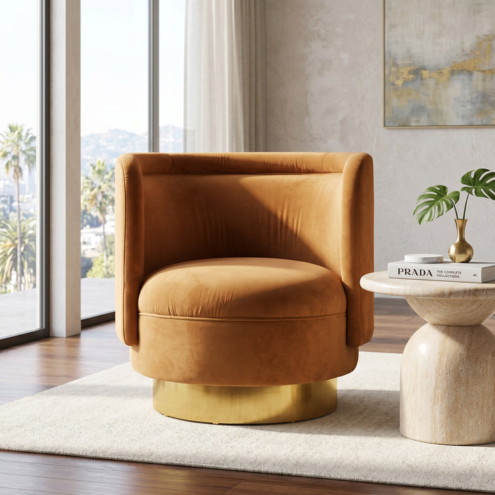 Bismarque Swivel Chair Orange