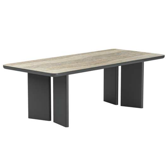 Botanico Rectangle Dining Table Dark Grey - 2.2m